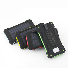 2017 New Portable Waterproof Solar Power Bank 10000mah Dual-USB Solar Battery Charger powerbank for all Phone Universal Charger