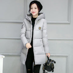 2017 venta caliente de las mujeres chaqueta de invierno con capucha mujer outwear algodón plus talla 3XL warm coat espesar jaqueta feminina señoras camperas