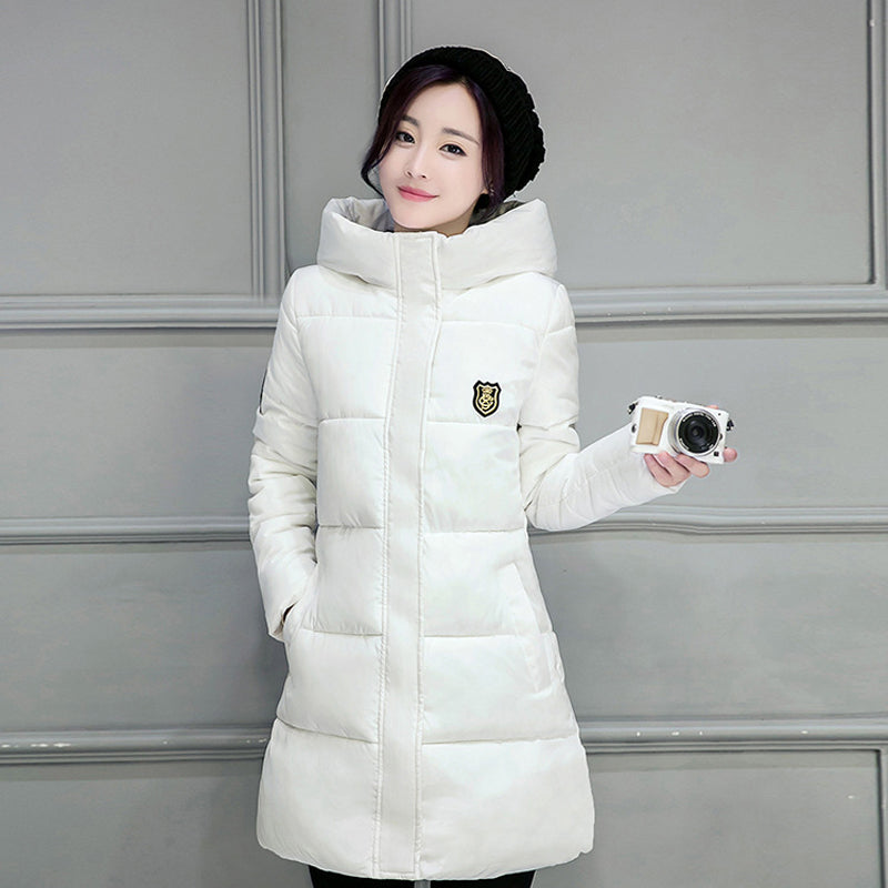 2017 venta caliente de las mujeres chaqueta de invierno con capucha mujer outwear algodón plus talla 3XL warm coat espesar jaqueta feminina señoras camperas