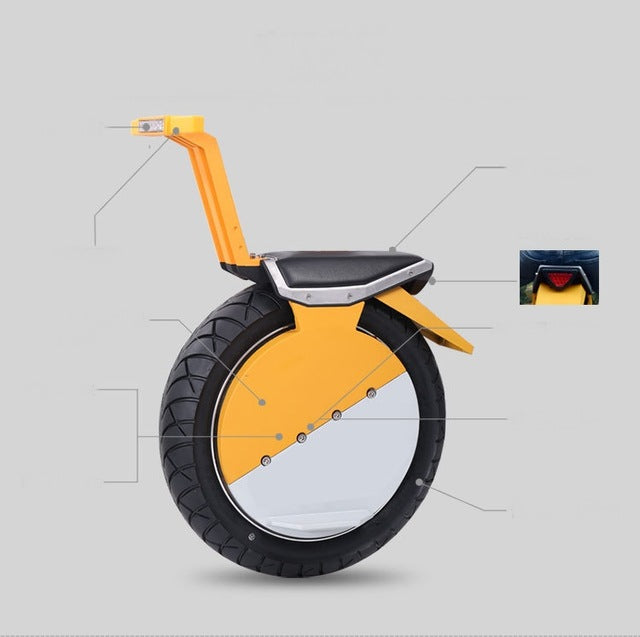 500W Lithium Battery 360wh One Wheel Balancing Unicycle Electric Scooter Self Balance Electric Scooter 17 inch Tire Monocycle
