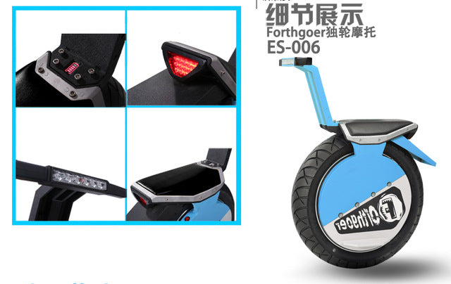 500W Lithium Battery 360wh One Wheel Balancing Unicycle Electric Scooter Self Balance Electric Scooter 17 inch Tire Monocycle