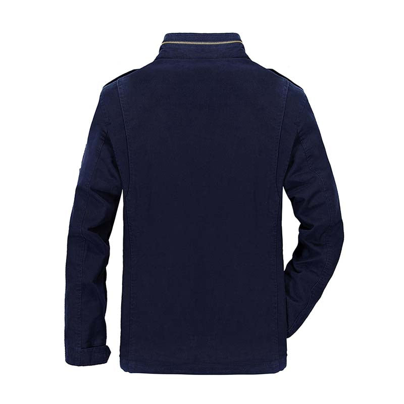 BETTONAL Otoño 4XL 100% Algodón Moda Bolsillos Cuello de Pie Masculino Chaqueta Ocasional de Los Hombres Rompevientos Chaquetas de la Capa 55087