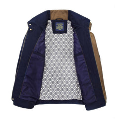 BETTONAL Otoño 4XL 100% Algodón Moda Bolsillos Cuello de Pie Masculino Chaqueta Ocasional de Los Hombres Rompevientos Chaquetas de la Capa 55087