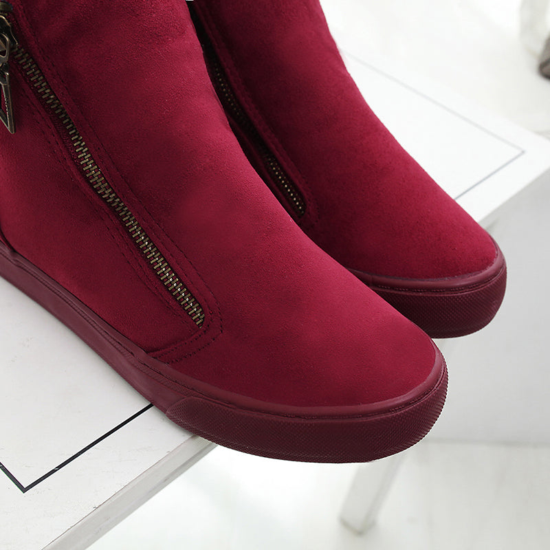De las mujeres Del Tobillo de la Nieve Botas de Mujer Flock Zipper Invierno Cálido Zapatillas de Felpa Mujeres Casual Zapatos Sapato Feminino