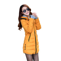 Women's cotton-padded jacket 2016 winter medium-long down cotton plus size jacket female slim ladies jackets and coats YG888