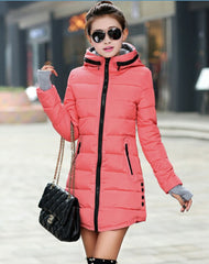 Women's cotton-padded jacket 2016 winter medium-long down cotton plus size jacket female slim ladies jackets and coats YG888