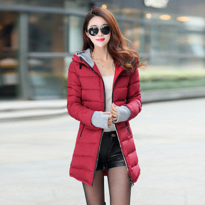 Women's cotton-padded jacket 2016 winter medium-long down cotton plus size jacket female slim ladies jackets and coats YG888