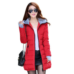 Women's cotton-padded jacket 2016 winter medium-long down cotton plus size jacket female slim ladies jackets and coats YG888