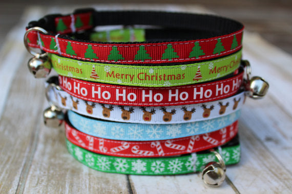Christmas Cat Collars - Christmas Cat Harness - XS Christmas Dog Collar - Holiday Cat Collar - Kitten collar - XS Christmas Dog Harness