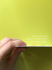 2017 Tiny Desk Calendar (Watercolor Designs, Hand-lettered dates)